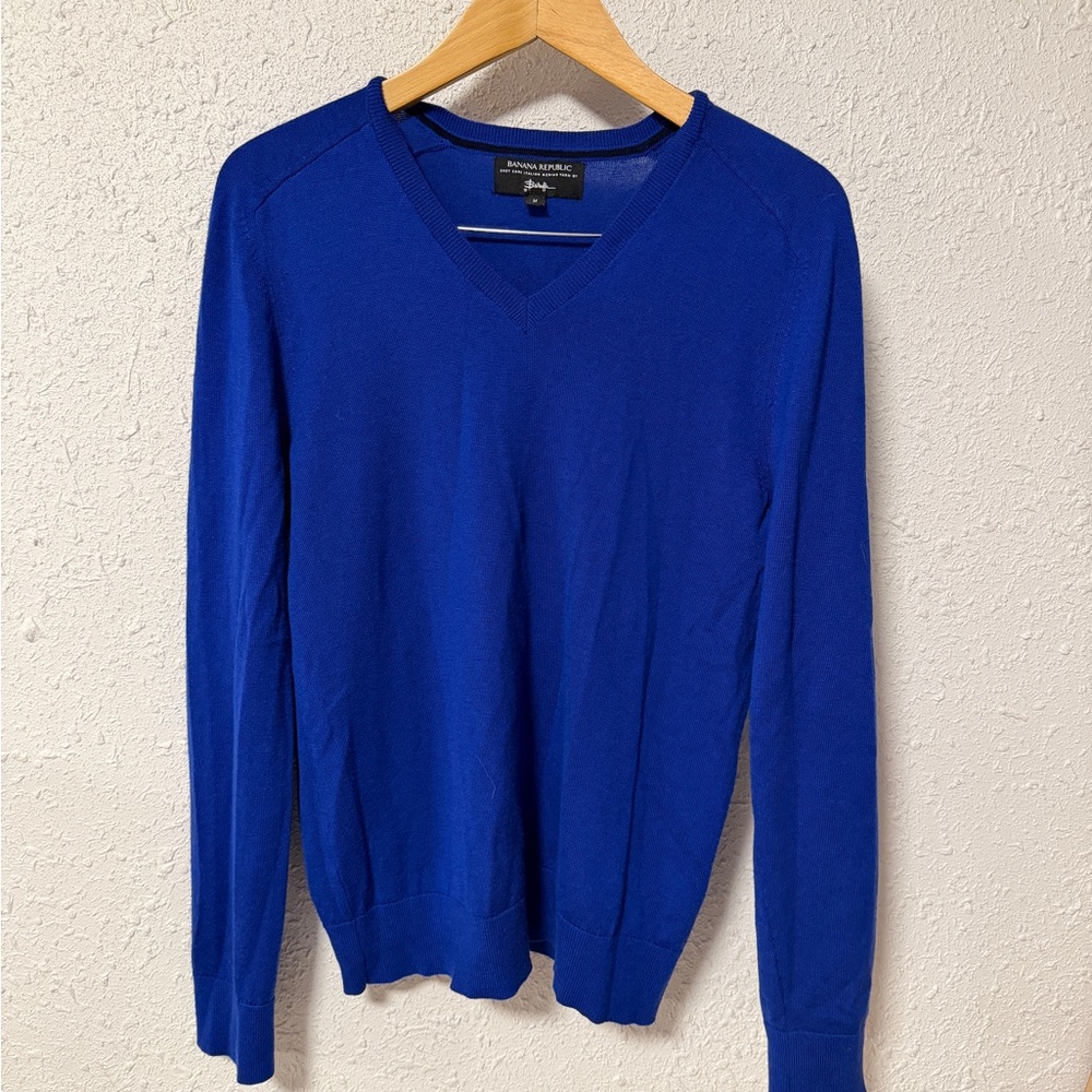 Banana Republic Royal Blue V-Neck Sweater